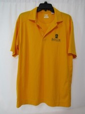 Baylor Bears Cutter Buck Sportswear Golf Yellow Dry Tee Polyester Polo Shirt M