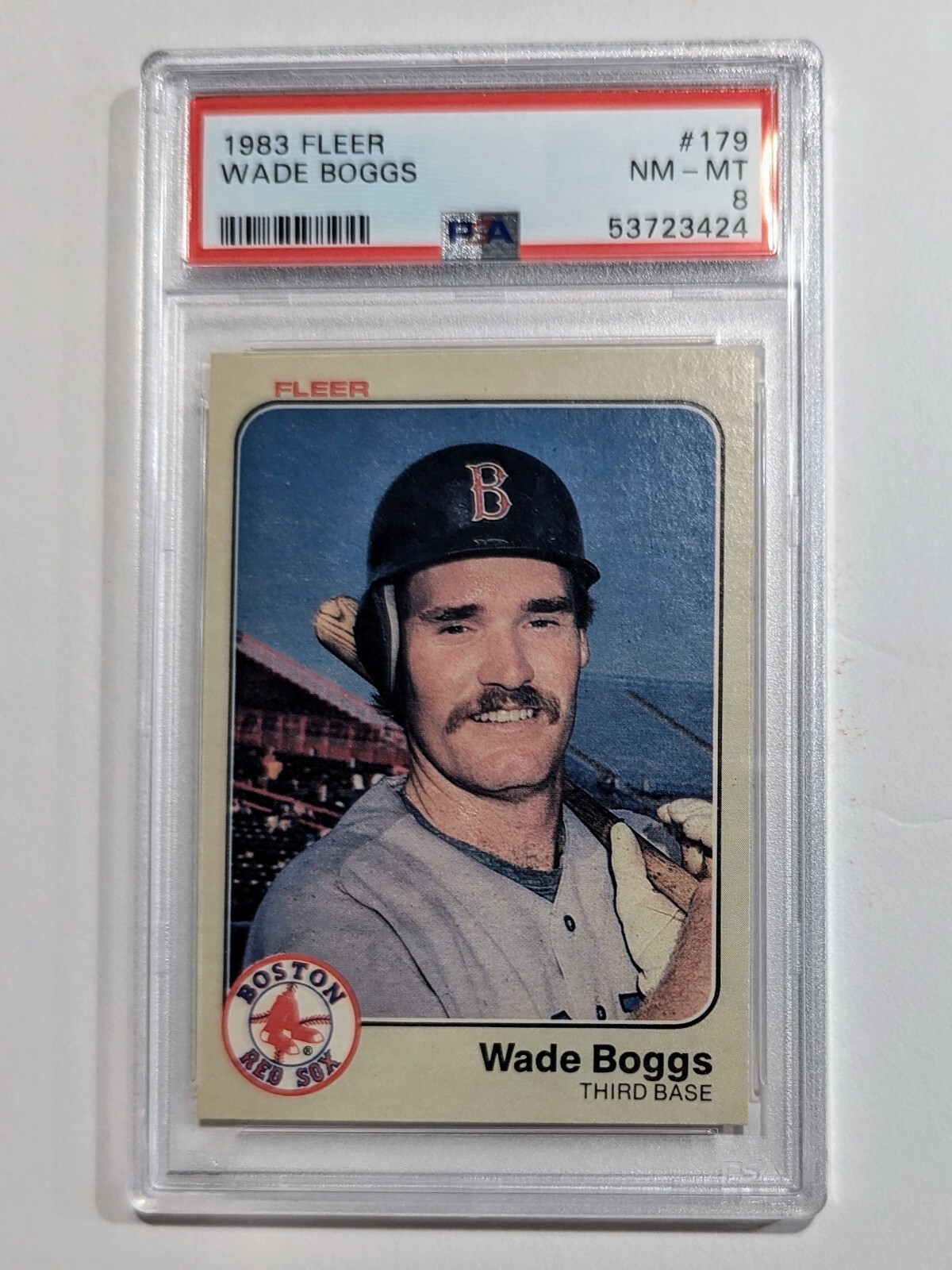 1983 Fleer - #179 Wade Boggs (RC) - PSA 8 - NM-MT Rookie HOF