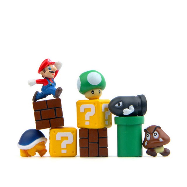 10pcs Super Mario Bros Figures Mini Figurine Playset Toy Doll Kids Gift