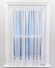 Plain Envelope Hem Jayne Lace Net Curtain White Sold by the Metre