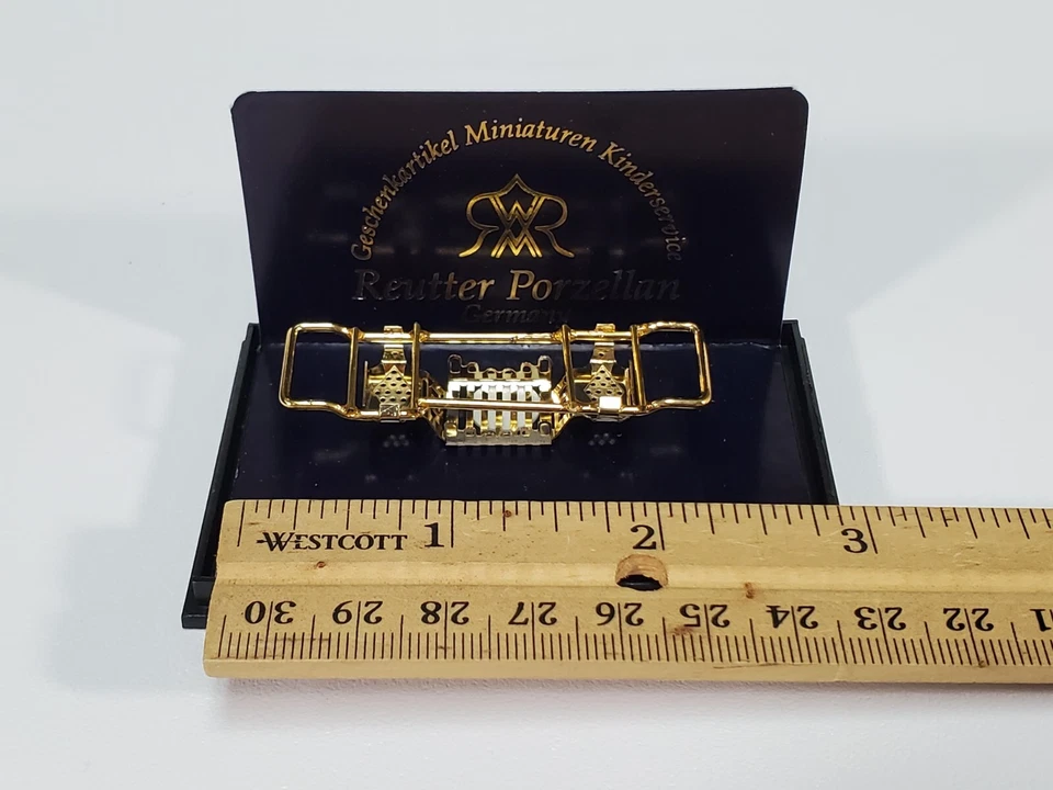 Puente de baño para casa de muñecas para baño bañera de metal de Reutter escala 1:12 miniatura Foto 3 de 3