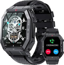 Military Fitness Smart Watch for Men Answer/Make Call 1.85" HD Screen Heart Rate