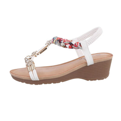 Keilsandaletten Damenschuhe 8878 Ital-design In Weiß