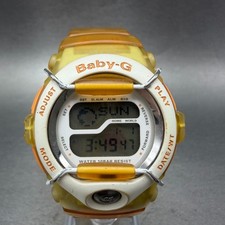 Casio Baby-G BGT-100 Watch Women 42mm Orange White Alarm Chronograph New Battery