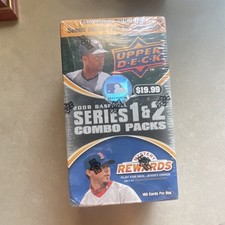 Upper Deck 2008 Baseball Series 1 & 2 Box 180 Cards Mystery Rewards Jumbo
