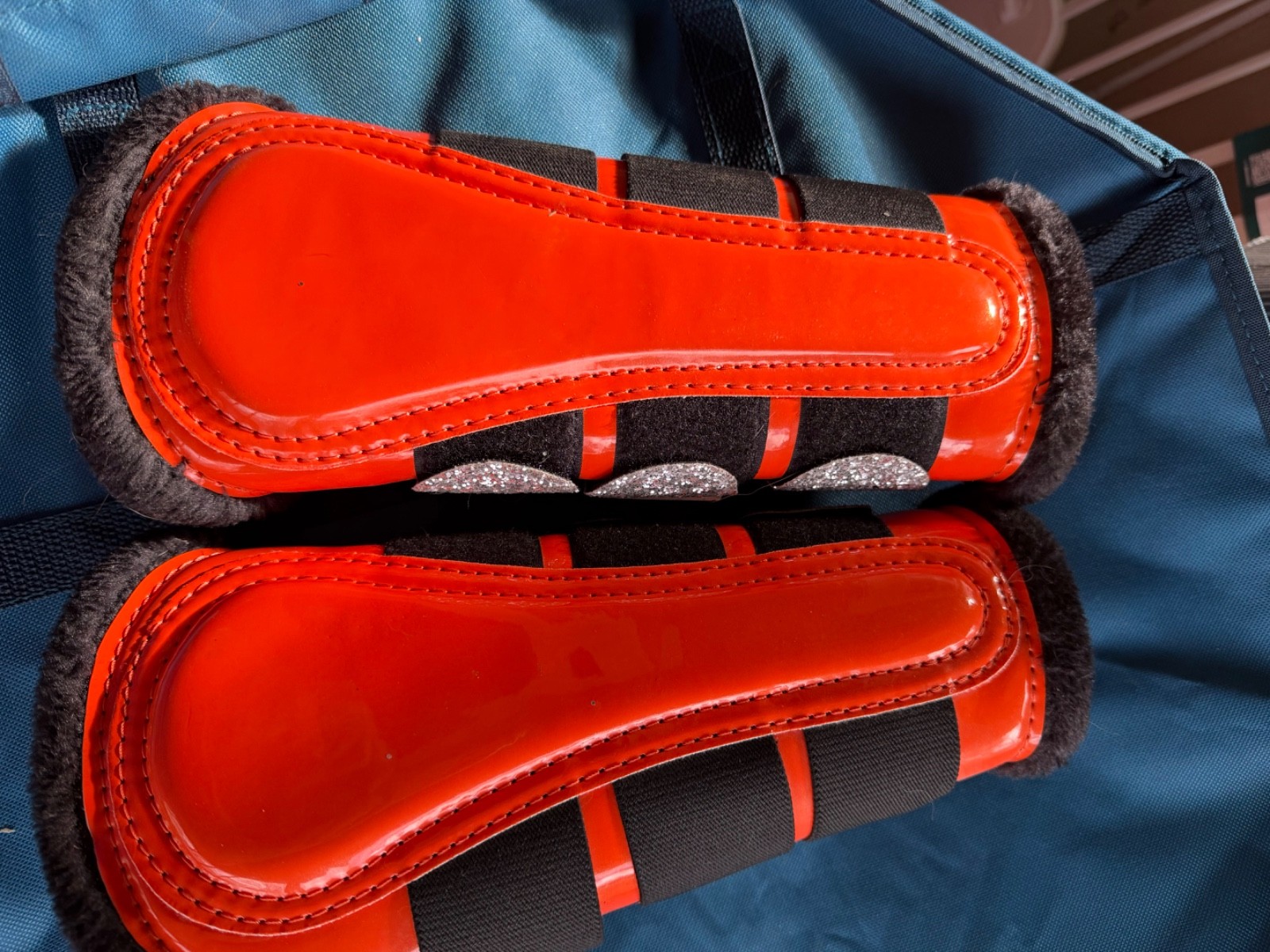 Hufglocken Patent Orange brushing boots XL