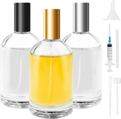 3 Stück 100ml Parfümzerstäuber, Parfümzerstäuber Nachfüllbar Perfume Travel Tran