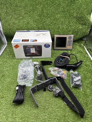 Lowrance HDS-5 Head Unit & Transducer Only ~ Works.   s4