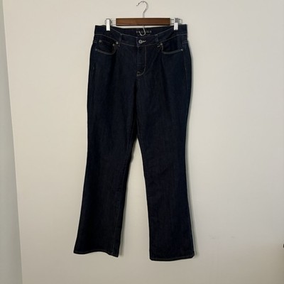 NWOT Sonoma Women s Dark Denim Jeans Size 10 Bootcut 30  Waist 31  Inseam JB#1