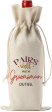 Groomsmen Proposal Wine Bag - Best Man and Wedding Engagement Gifts for Groomsme