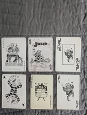 #132 - 6 Different  JOKERS   Single Swap Playing Cards -   Free Ship