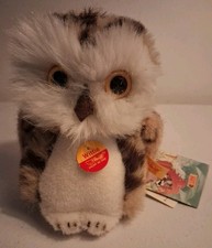 Steiff Vintage Wittie Eule Owl Soft Plush Toy Germany 7 W/Tags