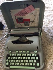 Vintage Hermes 3000 Typewriter Cursive, Excellent w/Case and Paperwork thumbnail
