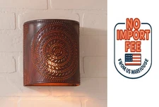 Irvin's Chisel Wall Sconce Rustic Tin Metal Candle Holder Country Decor 724CRT