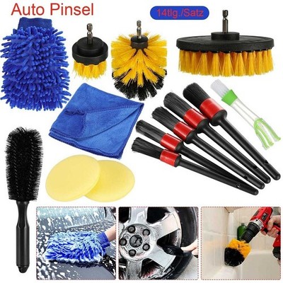 14 Stck./Set Auto Detailing Pinsel Reinigungsset Räder Lüftungsschlitze Fenster Waschwerkzeug