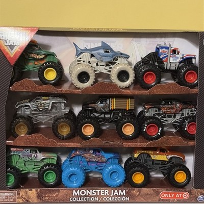 Monster Jam Collection Diecast Car 9 packGrave Digger , Max D,etc