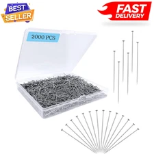 500/2000PCS Straight Pins for Crafts, Sewing Pins for Fabric Dressmaker Pins...