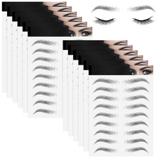 12 Sheets 108 Pairs 4D Hair like Waterproof Eyebrow Tattoos Stickers Temporary T