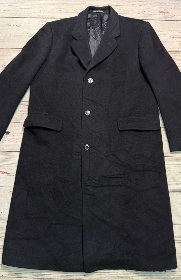 Hammersley Wool Cashmere Blend Overcoat Made in England 44R - Image 3 of 4