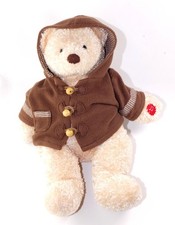 Peluche ours beige manteau marron Damart 38 cm Musical NE FONCTIONNE PLUS