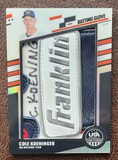 2026 Panini Stars & Stripes Cole Koeninger game-used Batting Glove Card 1/2