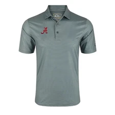 Drake Alabama Performance Chalk Striped Polo