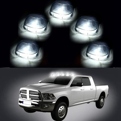 Smoke Cab Roof Running Marker Light w/ White LED For Ford F-250 F-350 Super Duty