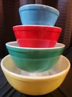 ✨Pyrex Primary Colors Set of 4 Nesting Mixing Bowls 401 402 403 404 Beautiful ✨️