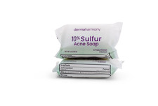 10 Sulfur Soap - DermaHarmony 4oz - Made in USA 2 Bar Wrapper