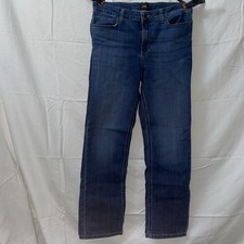 Lee Women's Straight Leg Blue Stretch Denim Jeans Medium Wash 5-Pocket