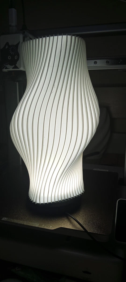 Lampara de mesa impresa en 3d elegante de color Blanco