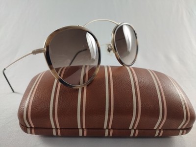 Spektre Metro 2 Sunglasses Gold Tortoise MR04A Hand Made Italy 48mm Brown Grad