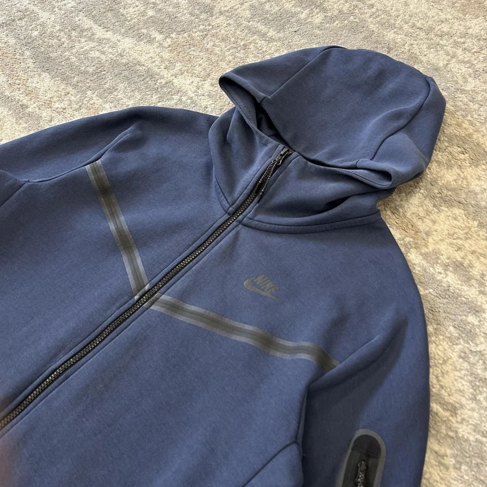 Nike Tech Fleece Hoodie Full Zip Hooded Pockets Long Sleeve Size M Medium, photo 3 of 5