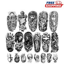 77 Sheets Waterproof Christian Temporary Tattoos for Creative Expression