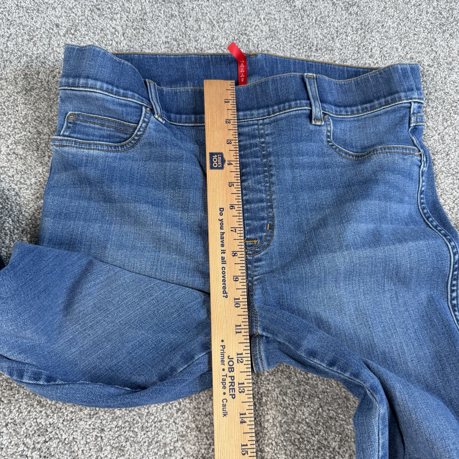 SPANX VINTAGE INDIGO FLARE Pull On Jeans Medium Blue Stretch 20456R Size XL