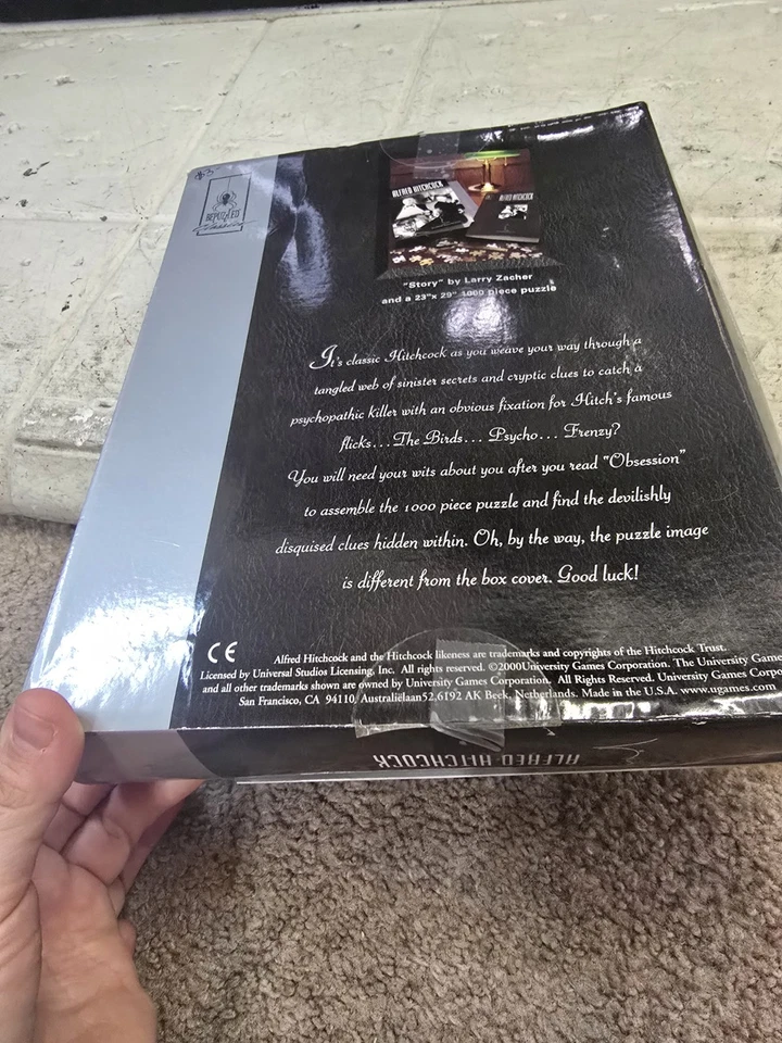 Bepuzzled Classics Alfred Hitchcock “Story” Mystery Jigsaw Puzzle, 1000 pcs Open - Image 4 of 4