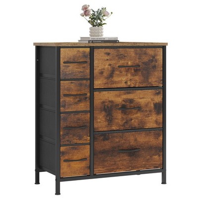 Kommode mit 7 Schubladen Sideboard Schrank Anrichte für Wohnzimmer Schlafzimmer