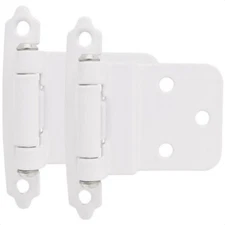 Amerock BP3428-W (2-Pack) White Self-Closing Face Mount 3/8" Inset Cabinet Hinge