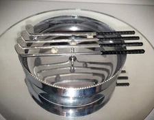 Vintage 1930s ART DECO CHASE Chrome GOLF Ashtray Walter Von Nessen Design