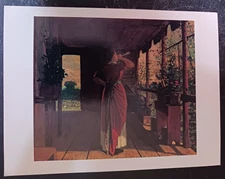 postcard art Winslow Homer The Dinner Horn  painting unposted