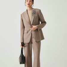 Womens Autumn/winter Temperament Elegant Trousers Suit for Brunello Cucinelli