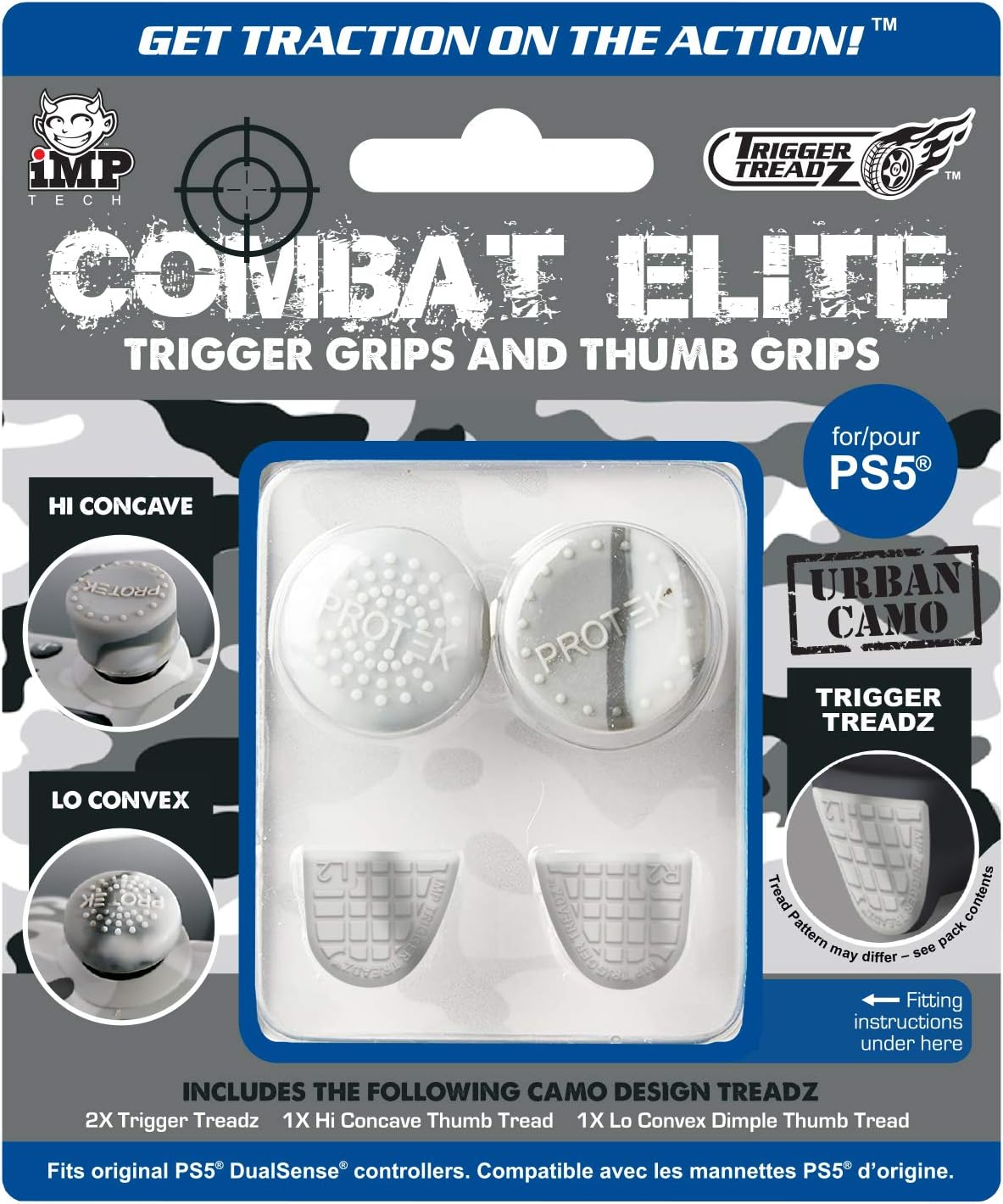 IMP TECH COMBAT ELITE THUMB E TRIGGER GRIPS PER DUALSENSE PS5 COMPETITIVO