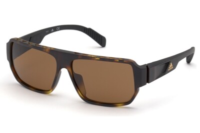 Adidas SP0038 52E Matte Dark Havana Plastic Polarized Sunglasses Frame 61-13-140