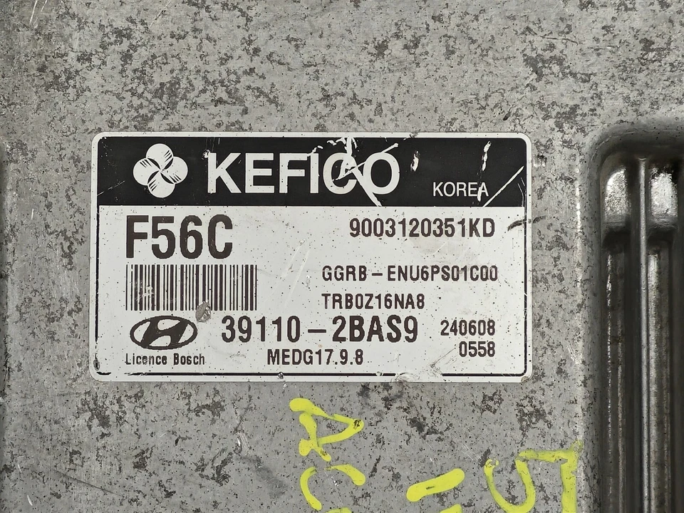 391102BAS9 Hyundai Accent 2012-2014 unidad de computadora de motor ECU 16D1 092 B10 Foto 4 de 4