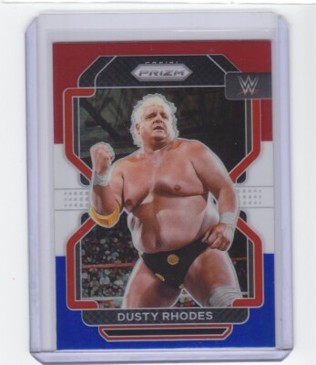 DUSTY RHODES ( RED WHITE BLUE PRIZM Card #175 ) 2022 WWE Panini