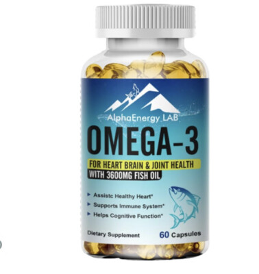 omega 3 for heart brain & joint health with 3600 mg fish oil 60 cap ...