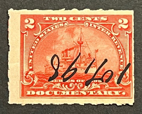 Travelstamps: 1898 US Stamps Scott #R164 “Battleships” Used NG Pen Cancel - Picture 2 of 5