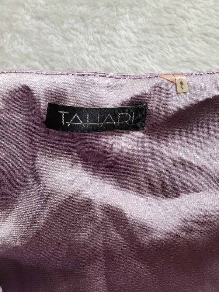 Camiseta sin mangas Tahari para mujer talla XS púrpura poliéster sin mangas cuello redondo cremallera lateral Foto 4 de 4