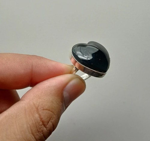 Adorable Ónice Negro Gema 925 Plata de Ley Hecho a Mano Anillo Todo Talla AC-136 - Imagen 6 de 8