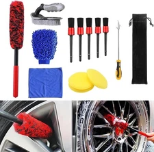 Wheel Brush Kit for Cleaning Wheel and Tire, Wheel and Rim Brush Car Detailing
